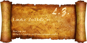 Lautz Zoltán névjegykártya